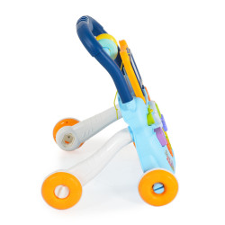 Moni Toys Music Walker interaktív, elefántos, műanyag járássegítő - Kék