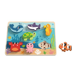 Tooky Toys 3D Fapuzzle (8 db-os) - Tengeri kisállatkák 